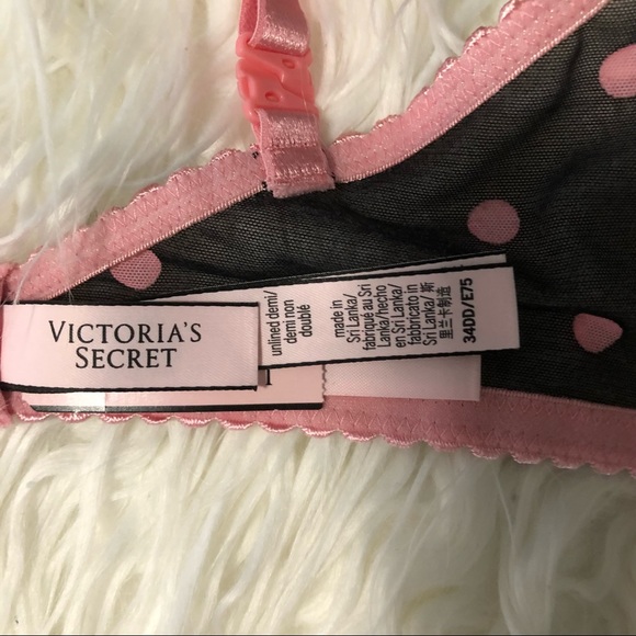 Victoria’s Secret 34E & Large French Cut Thong Panty Pink & Unlined Demi Bra Set - Picture 12 of 15